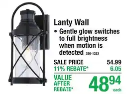 Menards Lanty Wall PATIO LIGHTING offer