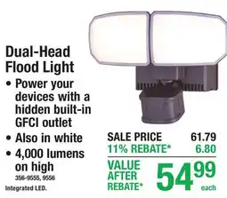 Menards Dual-Head Flood Light offer