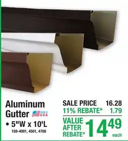 Menards Aluminum Gutter offer