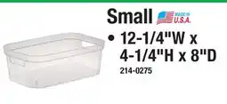 Menards Small CLEAR STORAGE BINS offer