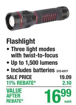 Menards STORM PREP SUPPLIES Flashlight offer