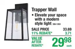 Menards Trapper Wall PORCH & PATIO LIGHTING offer