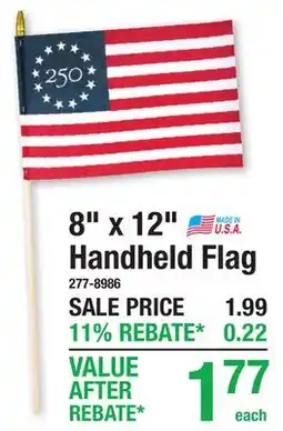 Menards 8 x 12 Handheld Flag offer