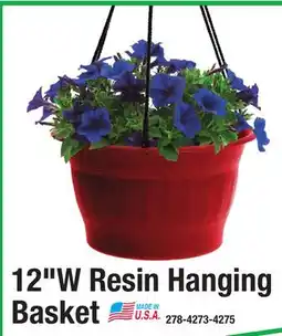 Menards 12W Resin Hanging Basket offer