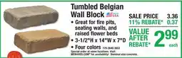 Menards Tumbled Belgian Wall Block offer