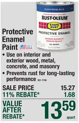 Menards Protective Enamel Paint offer