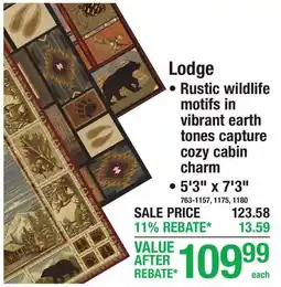 Menards Lodge Area Rugs offer