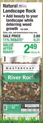 Menards Natural Landscape Rock offer