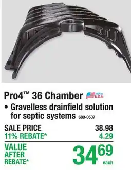 Menards Pro4 36 Chamber offer