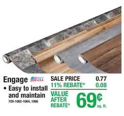 Menards Engage WATER PROOF SHEET VINYL FLOORING offer