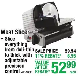 Menards Meat Slicer Slice everything from deli-thin to thick with adjustable precision control offer