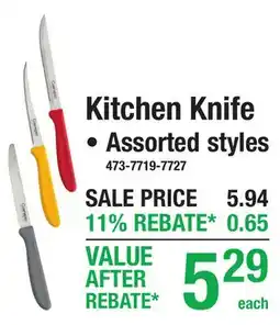 Menards Kitchen Knife offer