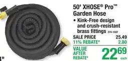 Menards 50' XHOSE Pro Pro Garden Hose offer