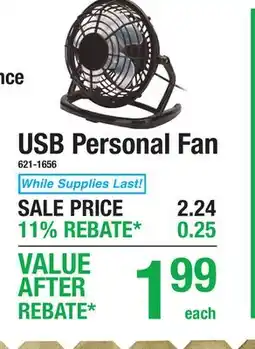 Menards USB Personal Fan offer