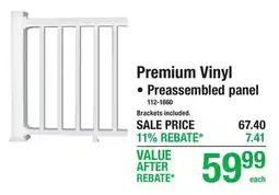 Menards Premium Vinyl Railing offer