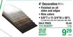 Menards 4' Decorative PREFINISHED SHELVING offer