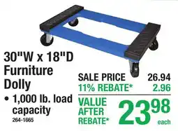 Menards 30W x 18D Furniture Dolly offer