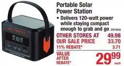 Menards Portable Solar Power Station offer