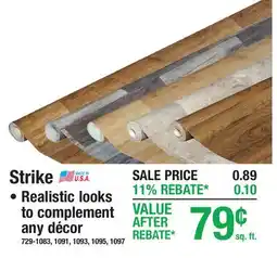 Menards Strike WATERPROOF SHEET VINYL FLOORING offer