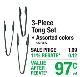 Menards 3-Piece Tong Set offer