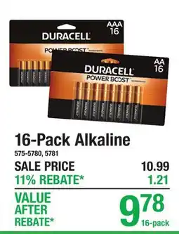 Menards 16-Pack Alkaline offer