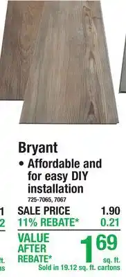 Menards Bryant WATERPROOF VINYL PLANK offer