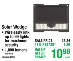 Menards Solar Wedge GARAGE LIGHTING offer