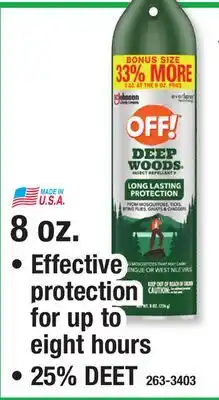 Menards 8 oz Insect Repellent offer
