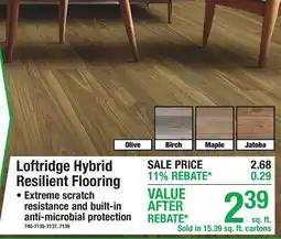 Menards Loftridge Hybrid Resilient Flooring offer