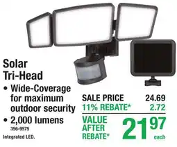Menards Solar Tri-Head offer