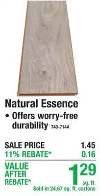 Menards Natural Essence offer