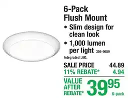 Menards 6-Pack Flush Mount LIGHTING offer