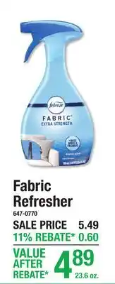 Menards Fabric Refresher offer