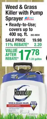 Menards Roundup Weed & Grass Killer with Pump Sprayer offer