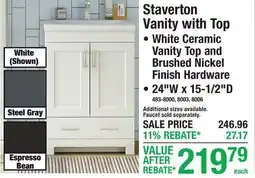 Menards Staverton Vanity with Top offer