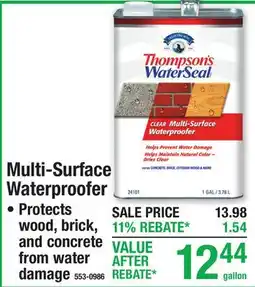 Menards Multi-Surface Waterproofer offer