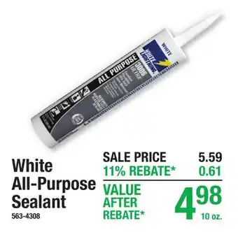 Menards White All-Purpose Sealant offer