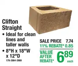 Menards Clifton Straight offer