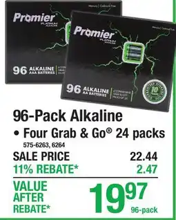 Menards 96-Pack Alkaline offer