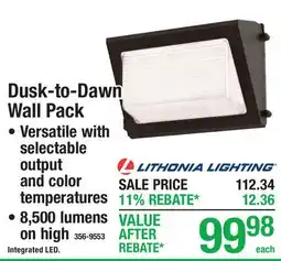 Menards Dusk-to-Dawn Wall Pack GARAGE & YARD LIGHTING offer