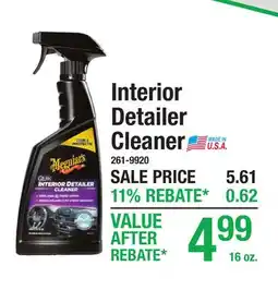 Menards Interior Detailer Cleaner offer