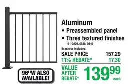 Menards Aluminum offer