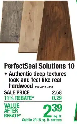 Menards PerfectSeal Solutions 10 WATERPROOF LAMINATE FLOORING offer