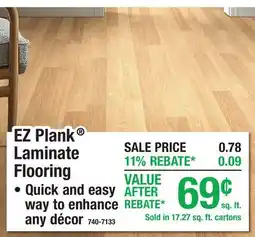 Menards EZ Plank Laminate Flooring offer