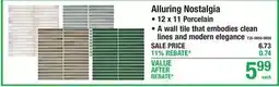 Menards Alluring Nostalgia WATERPROOF TILE offer