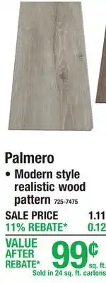 Menards Palmero WATERPROOF VINYL PLANK offer