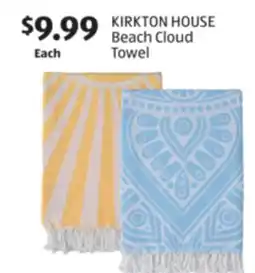 Aldi KIRKTON HOUSE Beach Cloud Towel offer