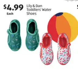 Aldi Lily & Dan Toddlers' Water Shoes offer