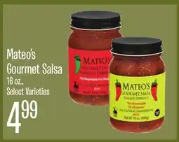 Jewel-Osco Mateo's Gourmet Salsa offer