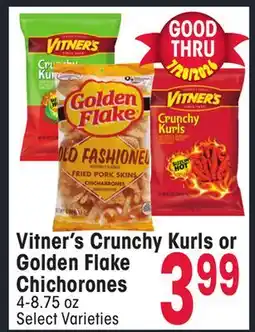 Jewel-Osco Vitner's Crunchy Kurls or Golden Flake Chichorones offer